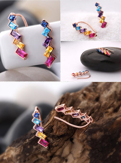 Aretes de Plata Esterlina con Arcoíris - Image 5