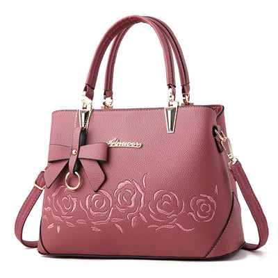 Bolso Tote con Bordado de Rosa - Image 9