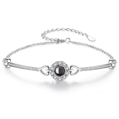 Pulsera de Plata S925 Girasol Ojo de Ángel con Proyección en 100 Idiomas - Image 12