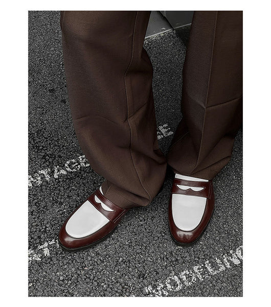 Zapatos Casuales de Cuero para Hombre - Diseño Versátil sin Cordones - Image 15