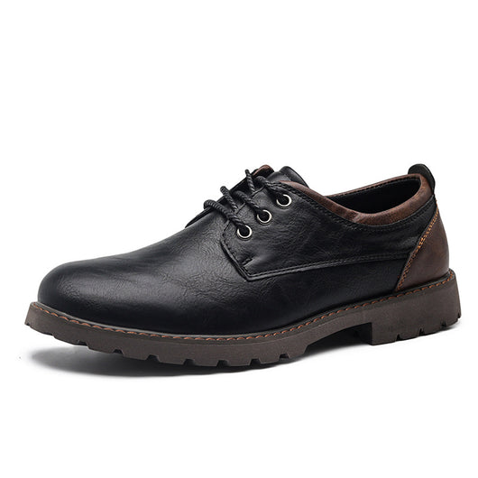 Zapatos Casuales de Cuero Estilo Británico Retro para Hombre - Image 5