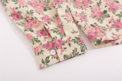 Cardigan Holgado con Estampado Floral y Solapas Contraste - Image 12