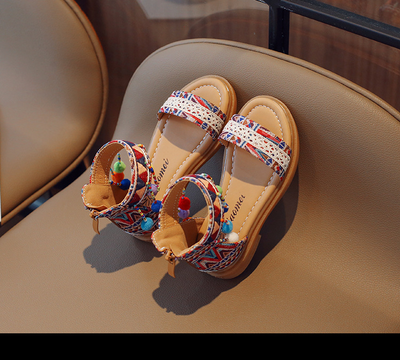 Sandalias de Vacaciones Étnicas y Estilo Internacional para Niñas - Image 27