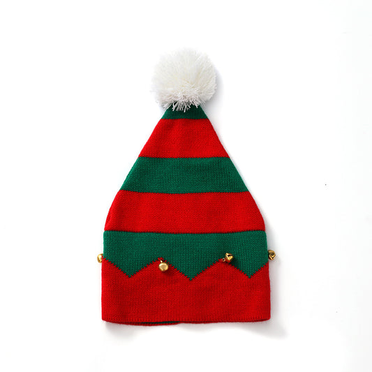 Gorro Navideño Infantil de Lana Tejida a Rayas - Image 2