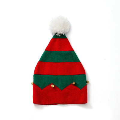 Gorro Navideño Infantil de Lana Tejida a Rayas - Image 2