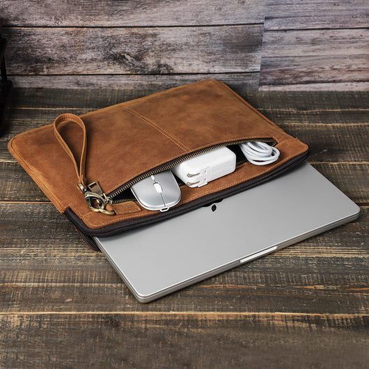 Funda Protectora para Laptop en Cuero Crazy Horse - Maletín Portátil Elegante - Image 4
