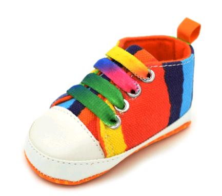 Zapatos Suave Arcoíris para Bebé - Suela Flexible - Image 9