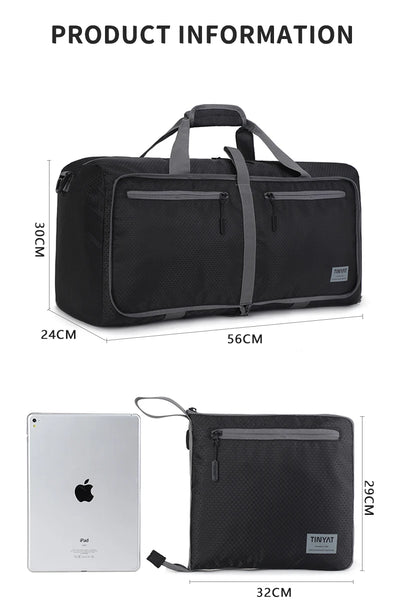 Bolsa de Viaje Plegable con Bandolera - Capacidad Extra Grande Portátil - Image 8