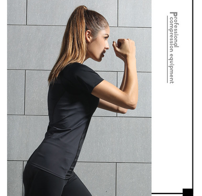 Conjunto de Yoga y Running para Mujer - Remera Deportiva Ajustada de Compresión - Image 4