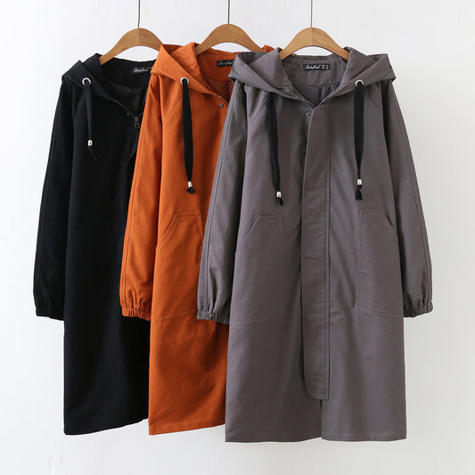 Abrigo Largo Impermeable con Capucha - Estilo Casual y Versátil