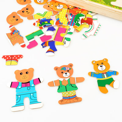 Oso de Madera para Vestir - Puzzle Educativo Infantil - Image 3