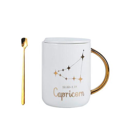 Taza de Cerámica con Constelaciones del Zodiaco y Cuchara de Regalo - Image 6