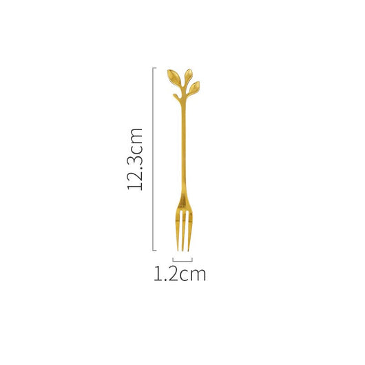 Set Elegante de Tenedores y Cucharas - Diseño de Hoja Nórdica - Image 7