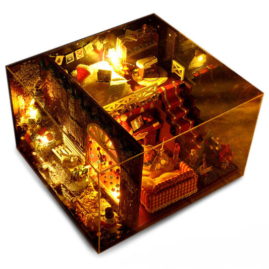 Casitas de Navidad DIY con Iluminación LED - Decoraciones Navideñas de Madera