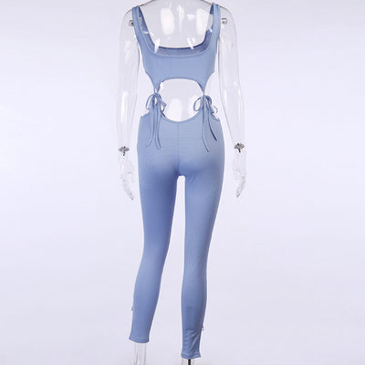 Pantalón deportivo con cortes y cordones ajustables - Image 27