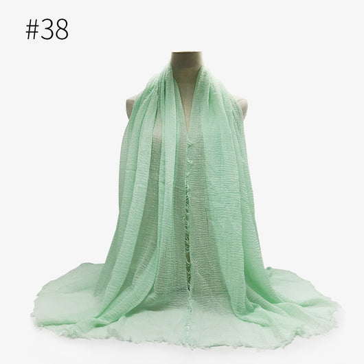 Pashmina de Algodón Suave con Flecos - Pañuelo Versátil para Mujer - Image 5