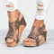 Sandalias Romanas para Mujer con Plataforma Gruesa y Tacón Cuña