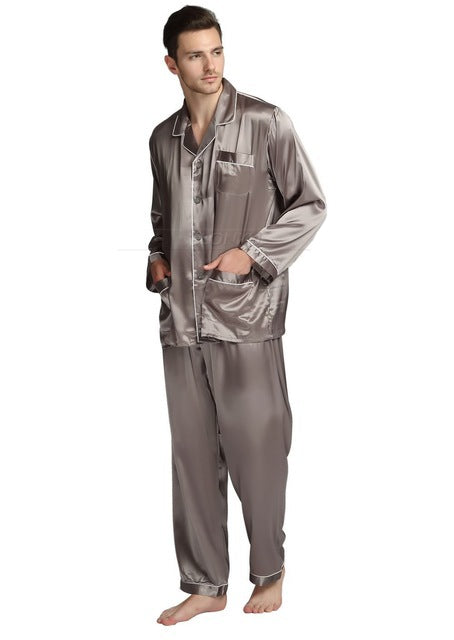 Pijama de Seda para Hombre - Conjunto de Satén Premium