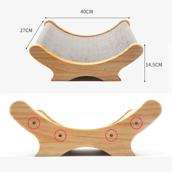 Juguete Interactivo en U para Gatos con Masajeador de Garras