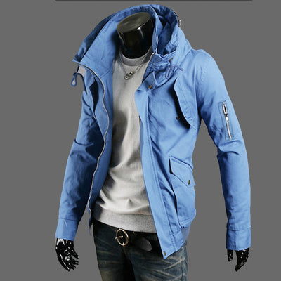 Chaqueta Táctica Versátil de Color Sólido para Hombre