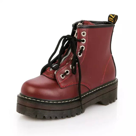 Botas Martin de Caña Media para Mujer con Cordones Frontales - Image 2