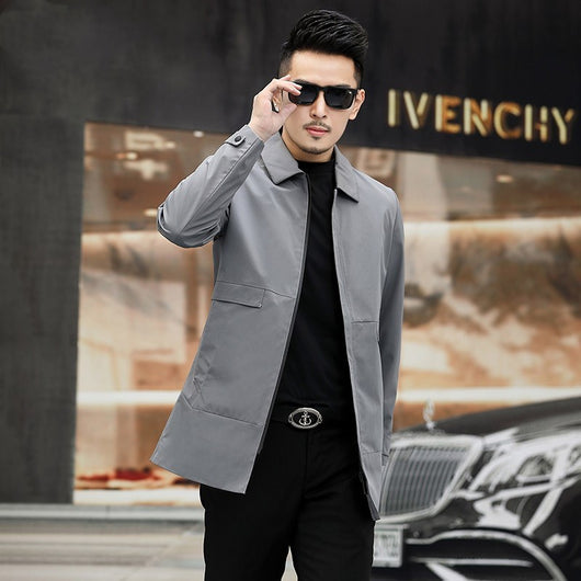 Gabardina Clásica para Hombre Lapel - Image 3