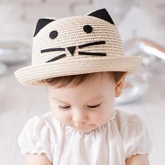 Sombrero de Paja Estilo Princesa Coreano para Niñas - Image 3