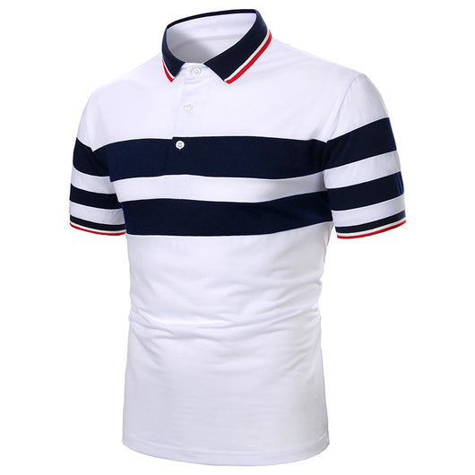 Playera Manga Corta para Hombre con Ribete Bicolor - Image 19