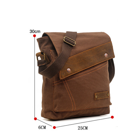 Bolsa de Lona Retro Crossbody Unisex - Bolsa de Hombro Vertical - Image 6