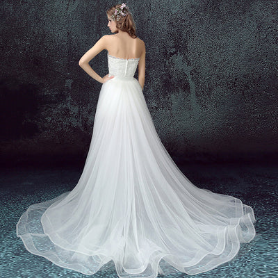Vestido de Novia Sirena con Falda Desmontable y Encaje Tul - Image 5