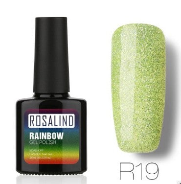 Esmalte de Gel Fotocurable ROSALIND sin Químicos - Sistema Arcoíris con Brillos - Image 25