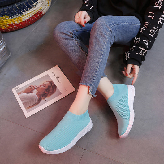 Zapatillas Deportivas Coreanas Talla Grande Tejido Volador Casual - Image 2