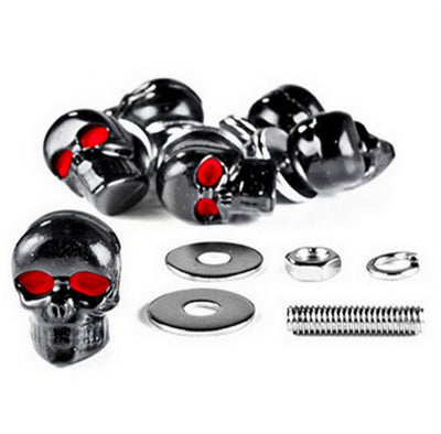 Placa Decorativa de Calavera para Motos Retro - Tornillos de Modificación Clásica - Image 4