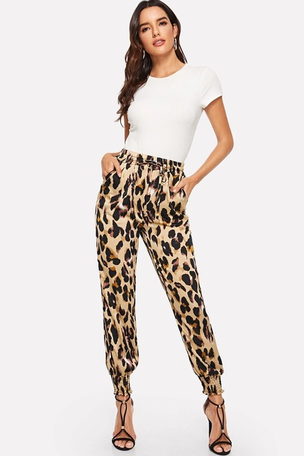 Pantalones de Cintura Elástica con Estampado - Image 4