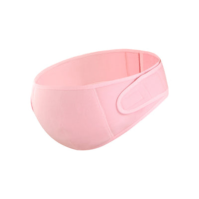 Pink adjustable maternity support belt on a pregnant woman, designed for stomach lift and comfort. - Image 9