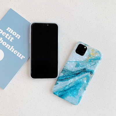 Funda iPhone Mármol Elegante con Logo Personalizado - Protección Suave - Image 2