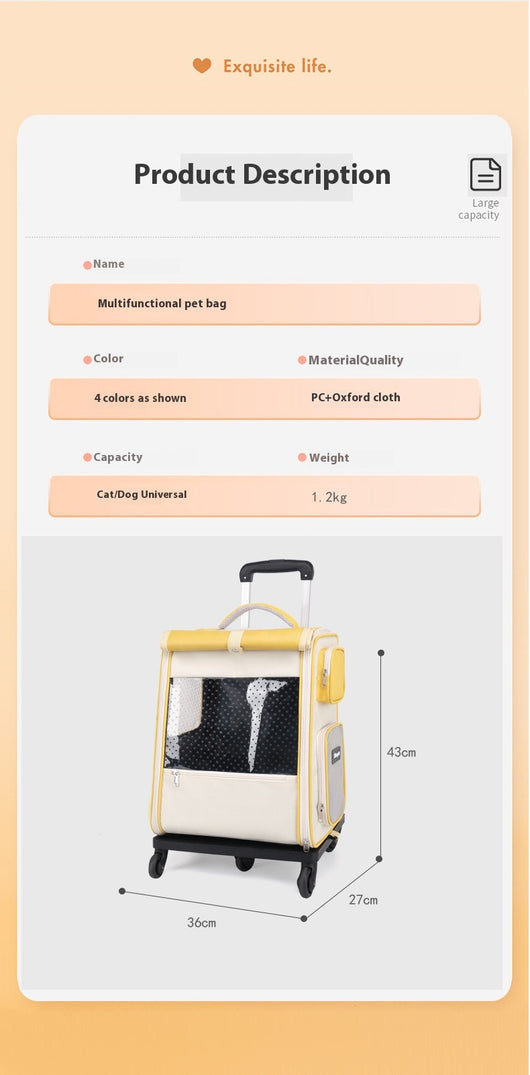 Bolsa Transportadora Extensible para Mascotas con Asa de Arrastre - Image 14