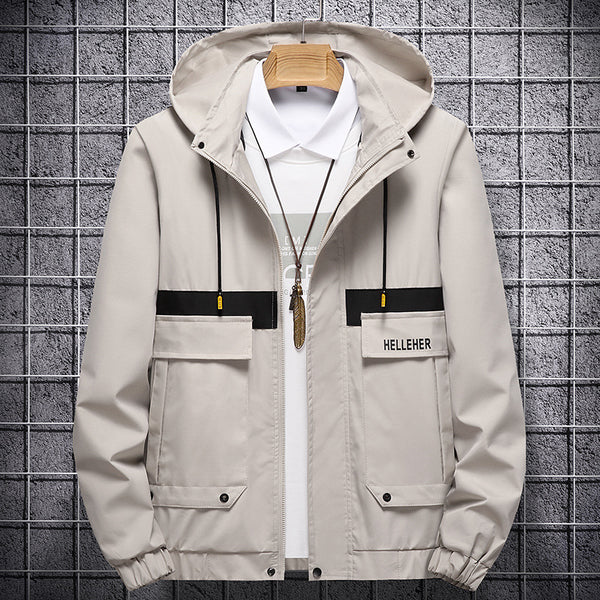 Chaqueta de Béisbol Casual Coreana para Hombre con Capucha y Bordado - Image 43