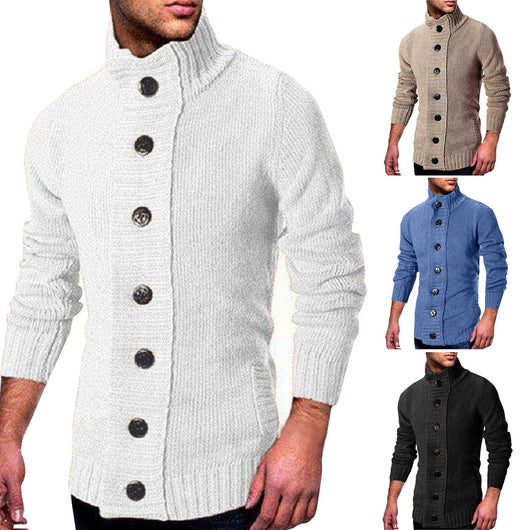 Cardigan de Punto Abotonado - Suéter Abrigo Elegante