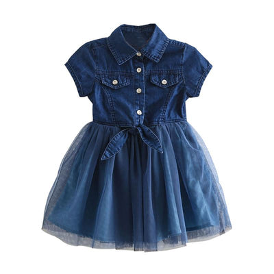 Vestido Corto de Mezclilla con Mangas Cortas - Image 5