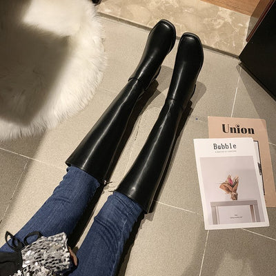 Botas Altas Hasta la Rodilla con Tacón Grueso para Mujer - Image 16