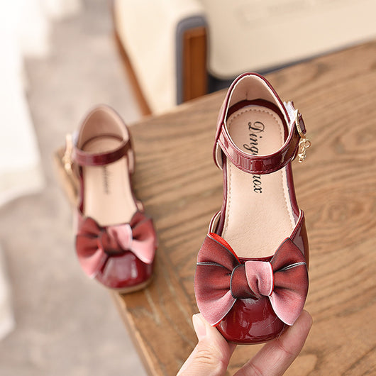 Sandalias Princesa para Niñas con Moño - Zapatos de Piel Suave y Flexible - Image 3