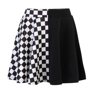 Falda Plisada de Cintura Alta con Detalles de Cuadros Contrastantes - Image 6