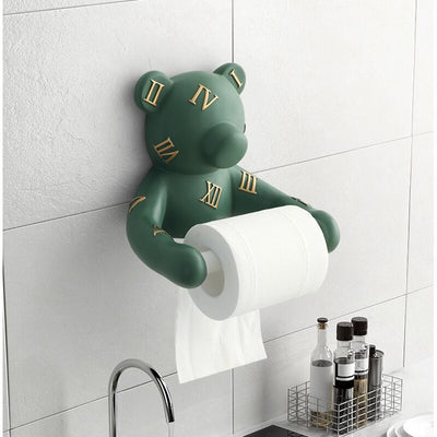 Dispensador de Papel Higiénico Decorativo con Cabeza de Oso - Image 11