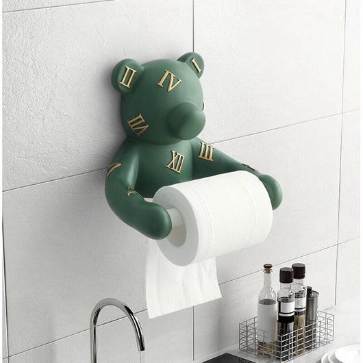 Dispensador de Papel Higiénico Decorativo con Cabeza de Oso - Image 11