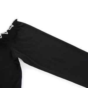 Blusa Manga Larga con Hombros Plisados para Mujer - Image 8