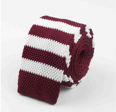 Corbata Tejida Delgada a Rayas para Hombre - Diseño Moderno y Sofisticado - Image 18