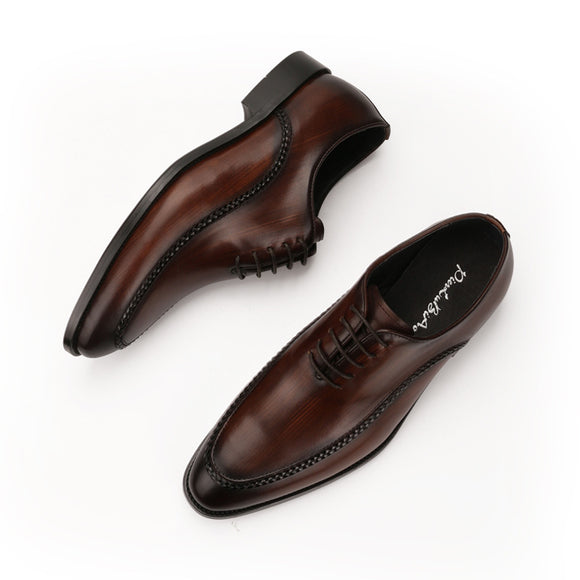 Zapatos de Cuero para Hombre con Punta Reforzada y Corte Bajo