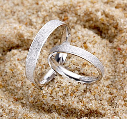 Anillo de Plata S925 Esmerilado para Parejas - Image 2