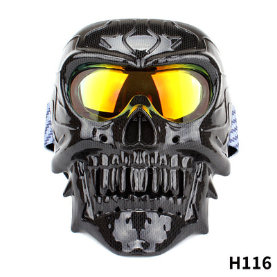 Máscara Motociclista Antiaire con Calavera y Lentes Integrados - Image 19